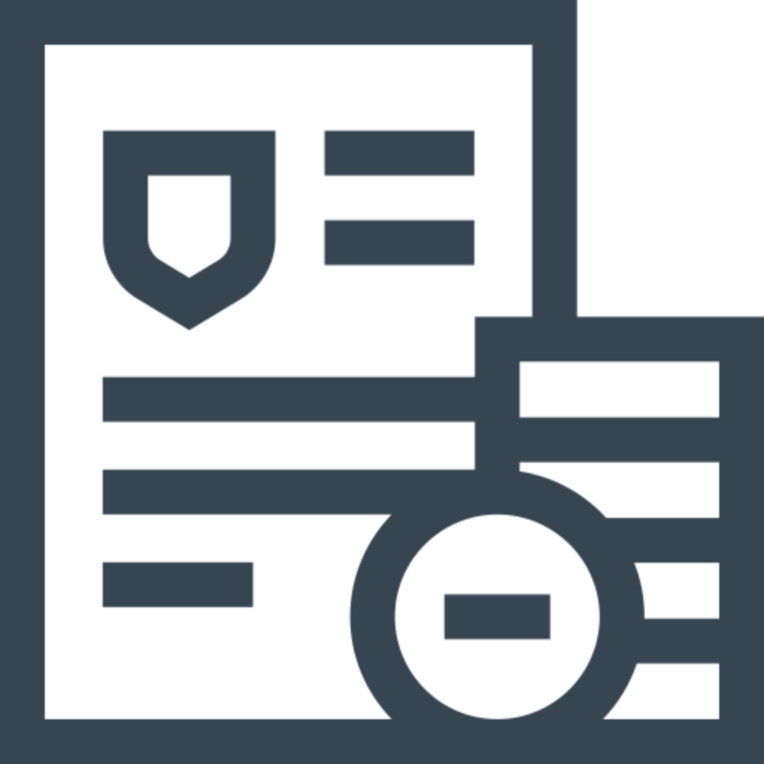 Document icon with shield and circle